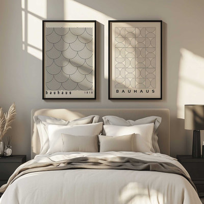 Bauhaus Abstract Precision Set of 2 Prints, 16" x 12"