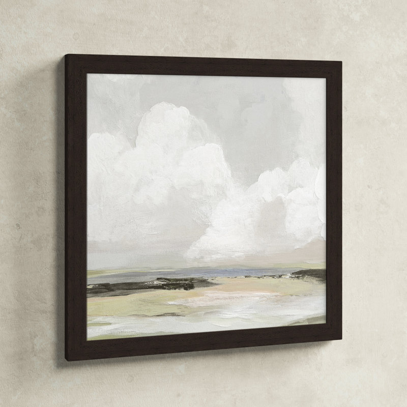 Weatherhill Soft Clouds - Picture Frame Painting Print, Walnut Framed, 24.5" H x 24.5" W x 1.12" D