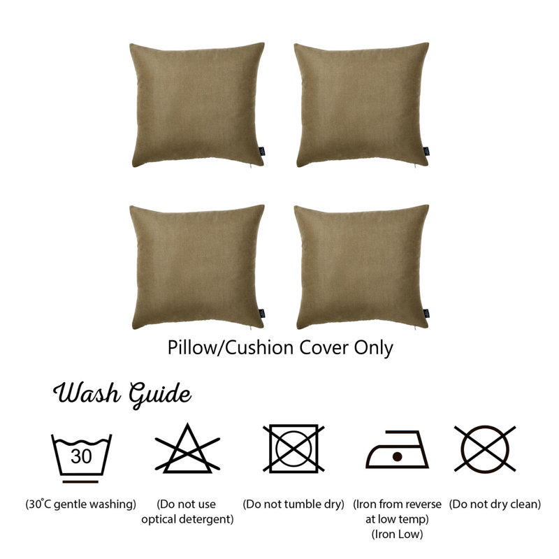 Claret Red Polyester Euro Square Pillow Covers Set of 4