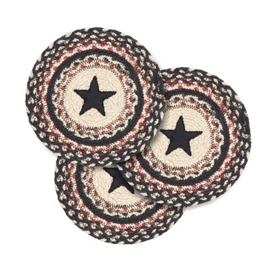Dessous de plat en jute Danyail, ensemble de 3 (8 pièces)