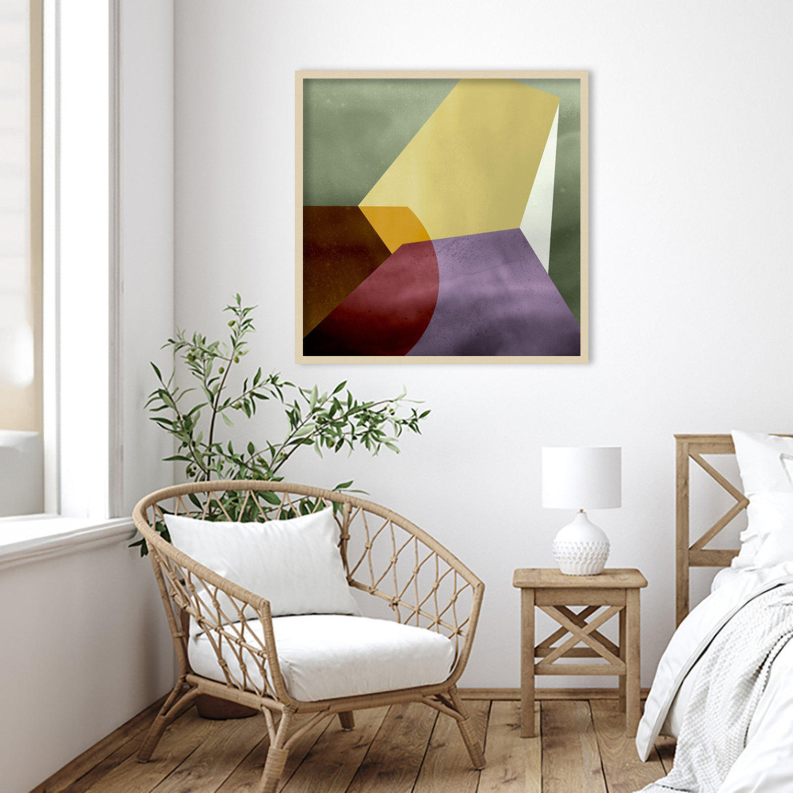 Essentially Minimal VI by Flagler Wood Framed Wall Art Print, Brown, 33" H x 33" W