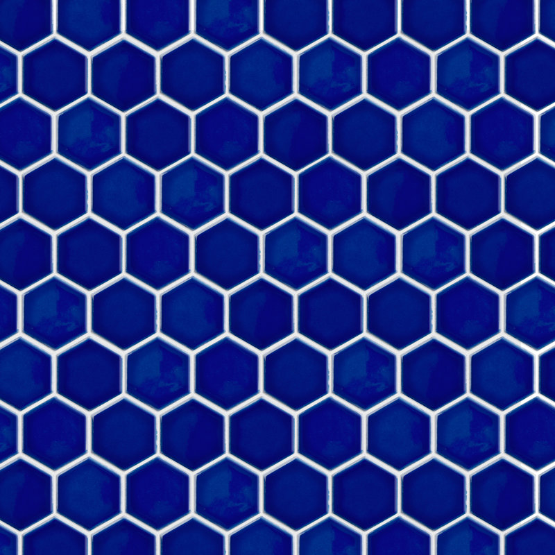 Metro Ion 2" Hex Sapphire 11-1/8" x 12-5/8" Porcelain Mosaic Tile