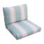 Ensemble de coussins de patio à assise profonde Tommy Bahama, rayé Sunbrella résistant à la décoloration pour canapés de patio, canapés modulaires et chaises longues, l 24 po x P 24 po, 4 po d'épaisseur, réversible, bandeau pastel-131480141