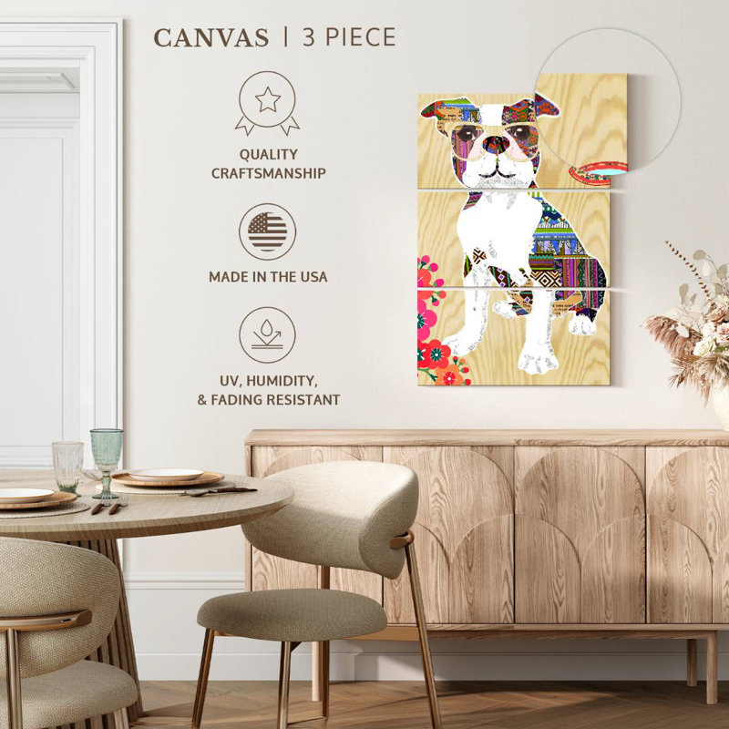 Collage Brampt Dog Pop Art, H 45 po x l 28 po