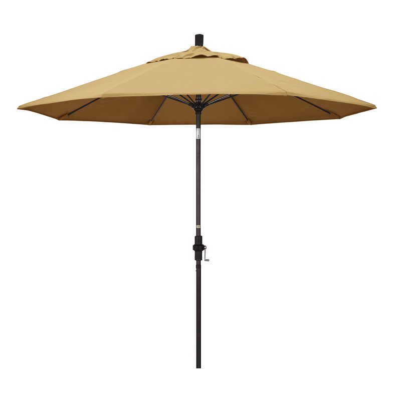 Parasol de marché Sunbrella® 9 pi Roverta, Toile toile Sunbrella® blé, Brun