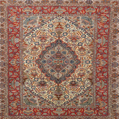 Tapis brun à motif oriental