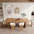 Bobb Burlywood Rectangular Solid Wood Dining Table-126050544-126050549