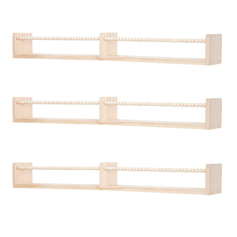 Wood Wall Organizer with Wall Baskets