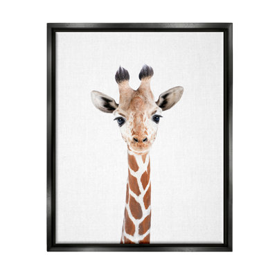 " Giraffe On White Portrait " by Sisi And Seb