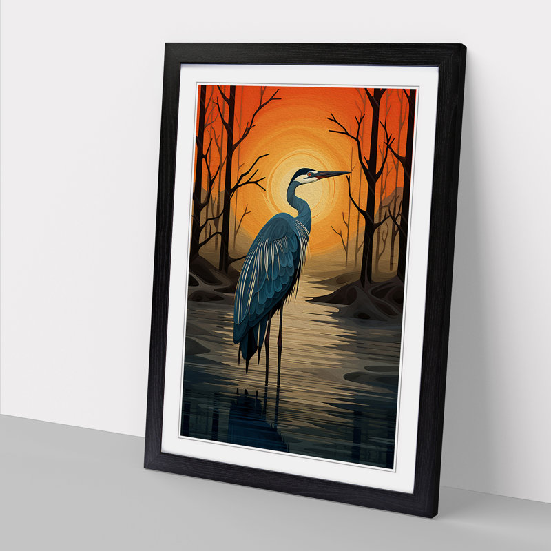 Heron Op - Framed Print