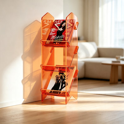 Acrylic Freestanding Magazine Rack