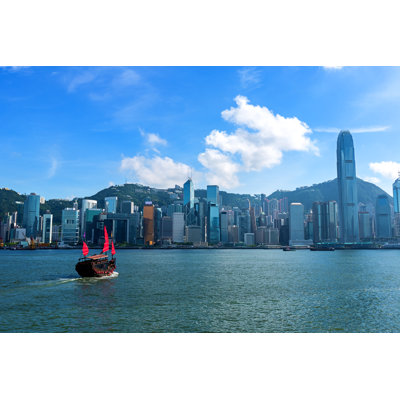 Paysage urbain de Hong-kong - photographie sur toile tendue