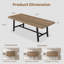 Table de salle à manger extensible 63-83 ", table de salle à manger rectangulaire industrielle pour 6 à 8 personnes, table de cuisine extensible-783531042