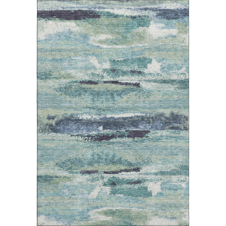 Premium Machine Washable Prisco Aloe Rug