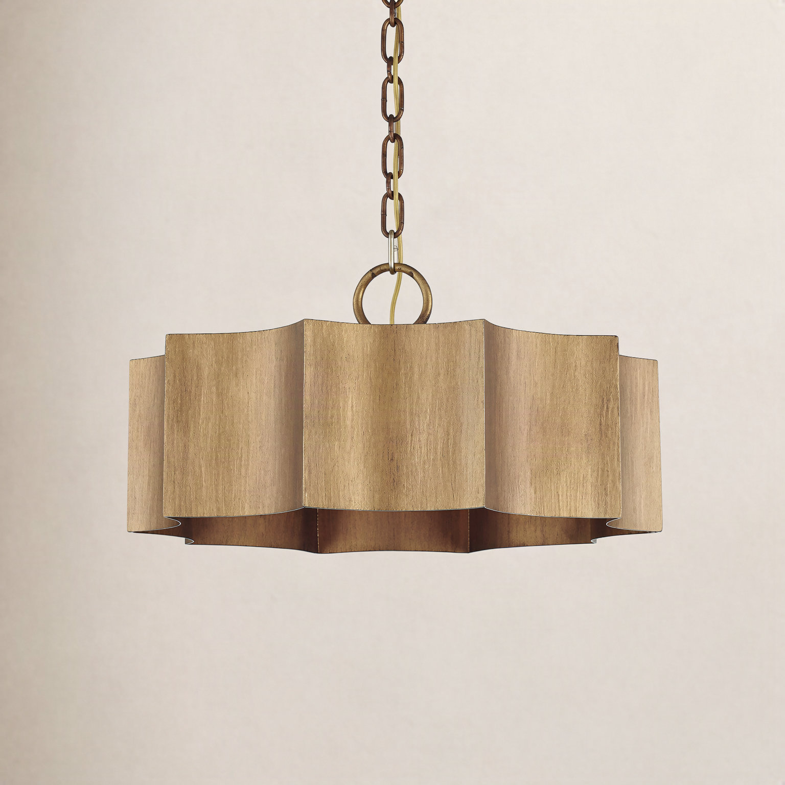Carney 3-Light Chandelier, Gold Patina