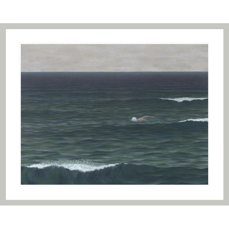 Swimmer par Alex Colville - estampe numérique encadrée, 33" H x 41.5" W