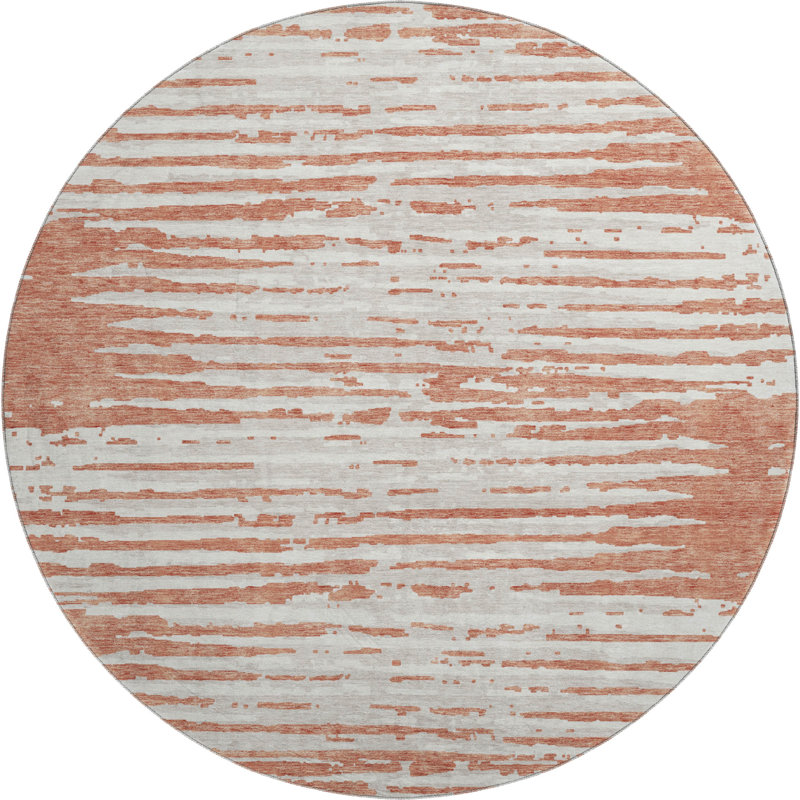 Premium Machine Washable Prisco Coral Rug, Rectangle 3' x 5'