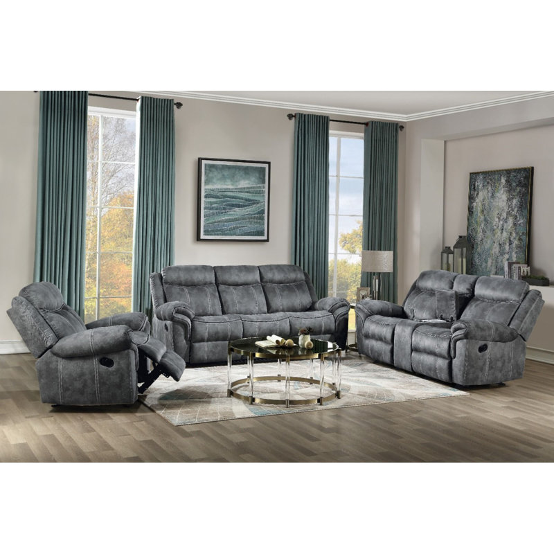 Upholstered Home Theater Seat, Gray Velvet