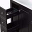 Meuble-lavabo noir 36 po Fashion, lavabo non inclus