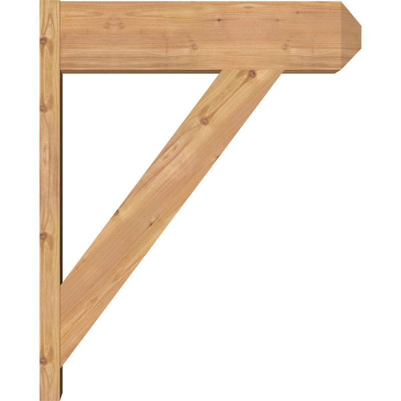 Artisan traditionnel en bois rustique, Cèdre rouge occidental l 7 1/2 po (lisse), P 26 po x H 32 po