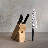 Kai PRO 5 Piece Slimline Block Set, Includes 8" Chef, 3.5" Paring and 6" Utility Knives, Knife Block Set, Japanese AUS6M Stainless Steel Blades, Full-Tang POM Handles