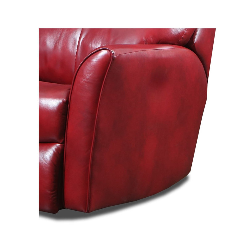 Fauteuil inclinable et berçant en cuir Stardust, Berçant, Rouge très clair