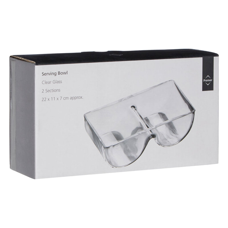 Symple Stuff Eyota Glass Divided Serving Dish