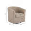 Fauteuil demi-tonneau pivotant en similicuir-130495985