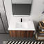 Meuble-lavabo à fixation flottante 36 po avec porte à fermeture en douceur et 2 portes Modern Design