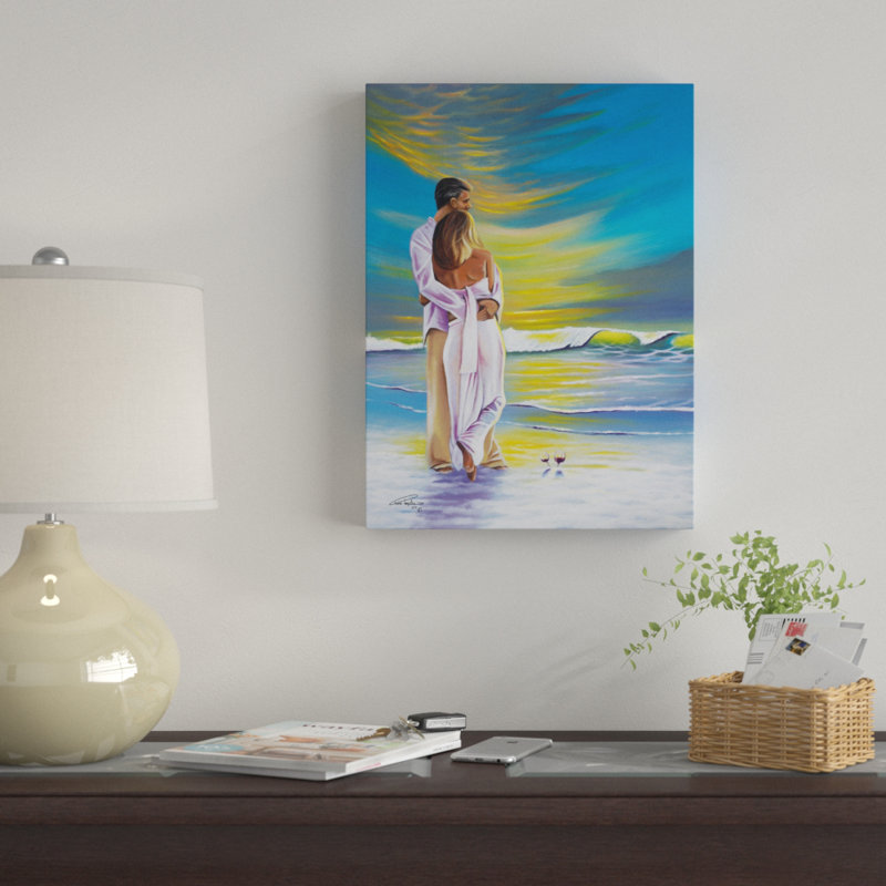 « romantique moment », reproduction sur toile tendue, H 47 po x l 35 po