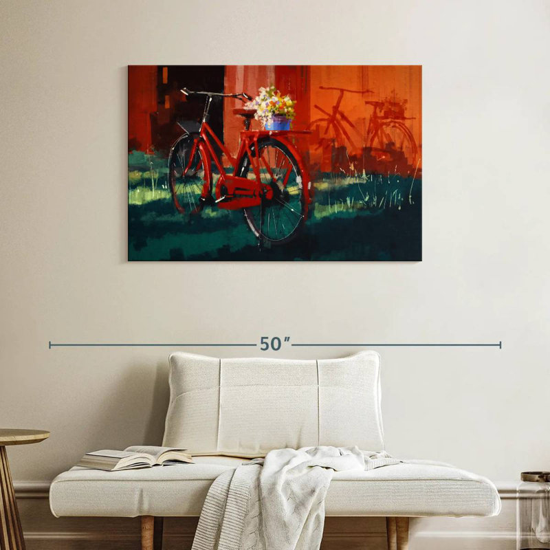 Mehar Red Bike, 26" H x 39" W