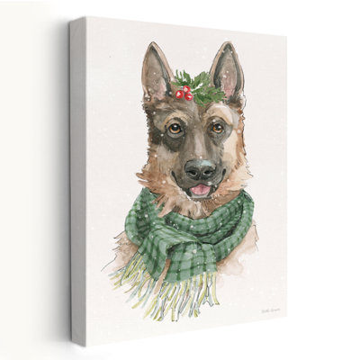 Winter Paws IV - Animaux, animaux en vêtements, art brun-noir