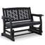 Banc oscillant en bois de sapin à double assise avec dossier floral-1841051548