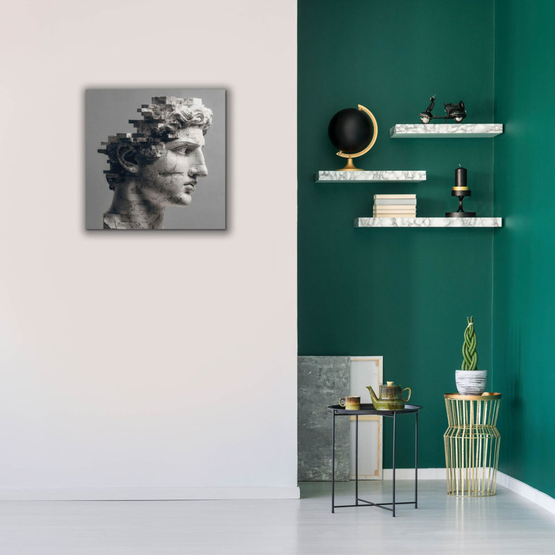  «David's Glitch» par Ann Klee, art mural sur toile, 26 po x 26 po, H 26 po x l 26 po
