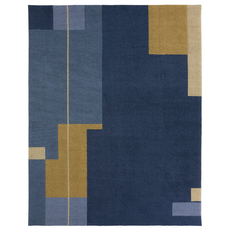 Jaipur Living Amato WVC02 Handwoven Color Block Blue/Yellow Area Rug (6'X9'), Rectangle 10' x 14'