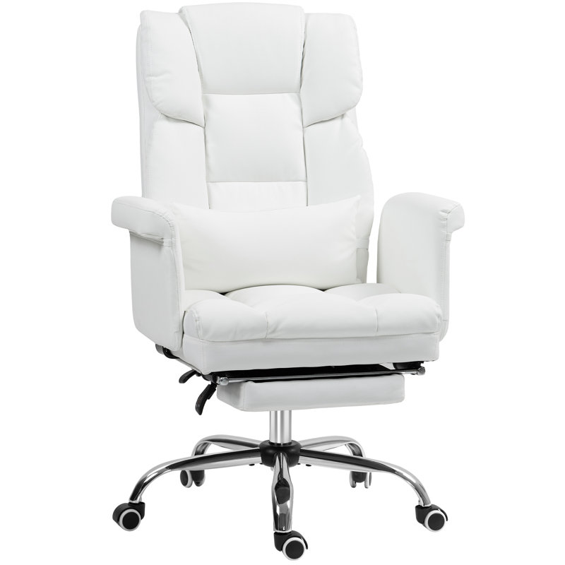 Fauteuil de direction HOMcom, Blanc