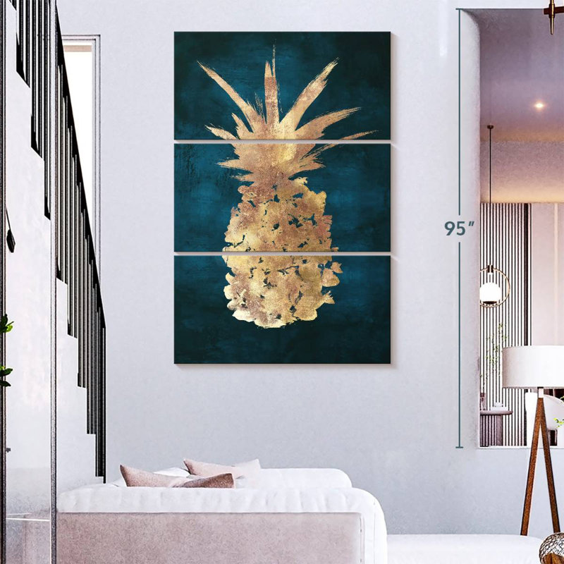 Yarlin Golden Night Pineapple, 74" H x 48" W