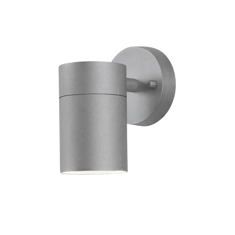 Modena Outdoor Armed Sconce, Grey, 12cm H x 7.5cm W x 13cm D