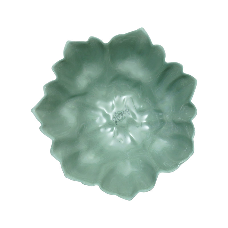 Handmade Bowl, Pink, 14 Cm, Light Green