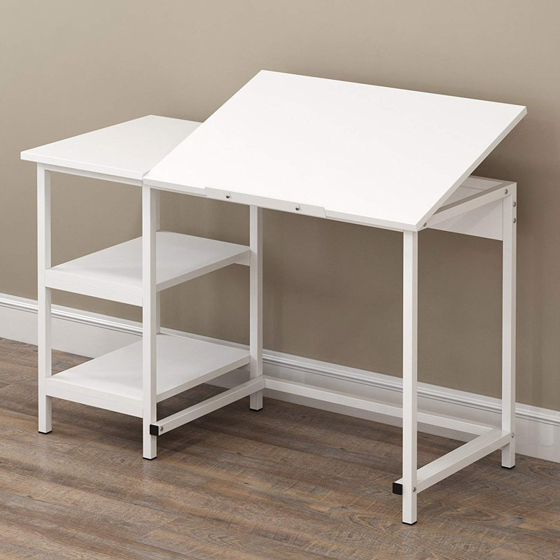 Marlie Metal Base Writing Desk, White