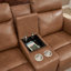 Ensemble de salon inclinable électrique en cuir fleur 3 pièces: 2 fauteuils inclinables électriques + causeuse avec console et Type-C et USB-457550880