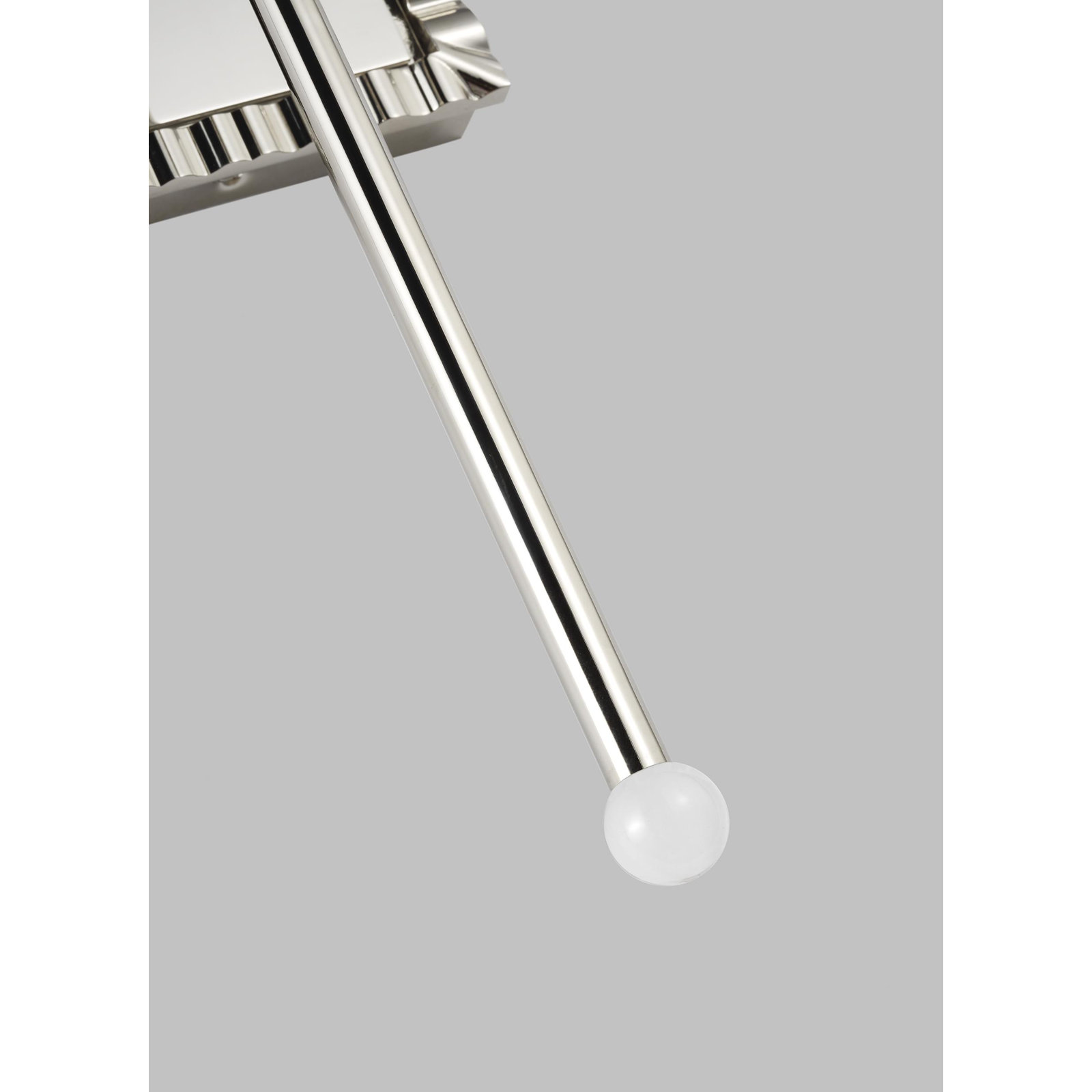 Tavernier Single Light Dimmable Armed Sconce, Polished Nickel