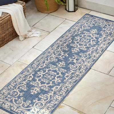 Galon Filigree Blue/Beige Indoor/Outdoor Rug