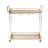Baxton Studio Savannah Contemporary Glam and Luxe Gold Metal and Glass Wine Cart