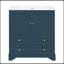 Meuble-lavabo 30 po avec lavabo en céramique, armoire de rangement autoportante moderne avec poignées dorées, portes à fermeture douce