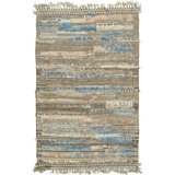 Modern Distressed One-of-a-Kind Rectangle 3'9" X 6' Area Rug