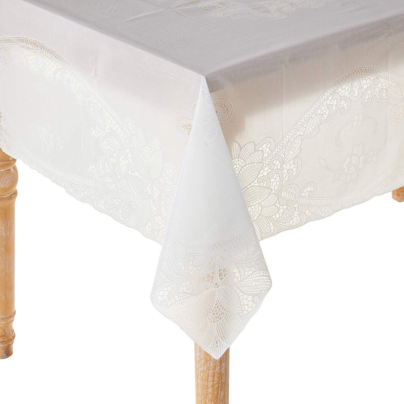 Hurst Tablecloth, 60" L x 90" W, White