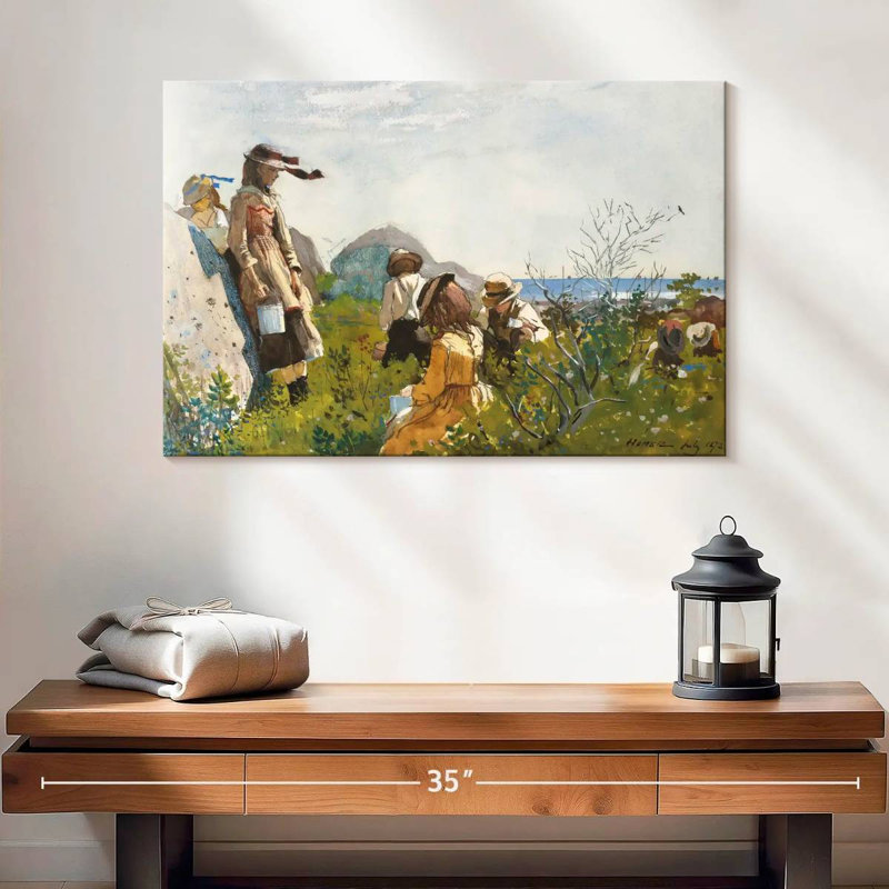 Leisha Berry Pickers, 16" H x 24" W