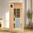 Low EMF, There is also a heating plate on the glass door, Hemlock wood Far-infrared indoor One person sauna room