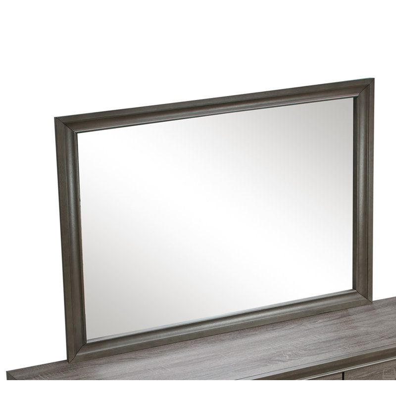 Rectangular Mirror, Gray, 37" x 46"